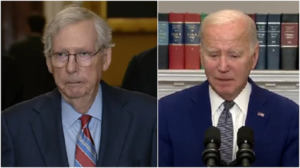 Senator Mitch McConnell admitted he is "generally in the same place" when it comes to President Biden's worldview and funding needs for Ukraine, as he expressed support for bundling aid for that war with appropriations meant for Israel.