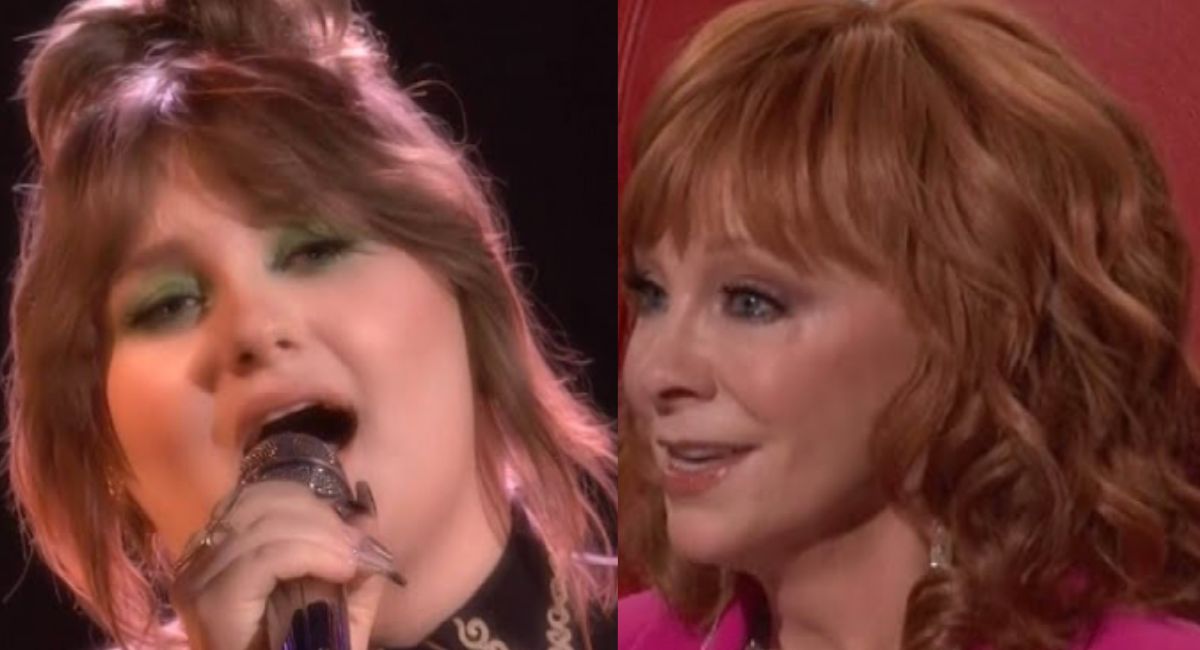 Reba McEntire becomes emotional as a 16-year-old vocalist performs one of her songs on ‘The Voice’.