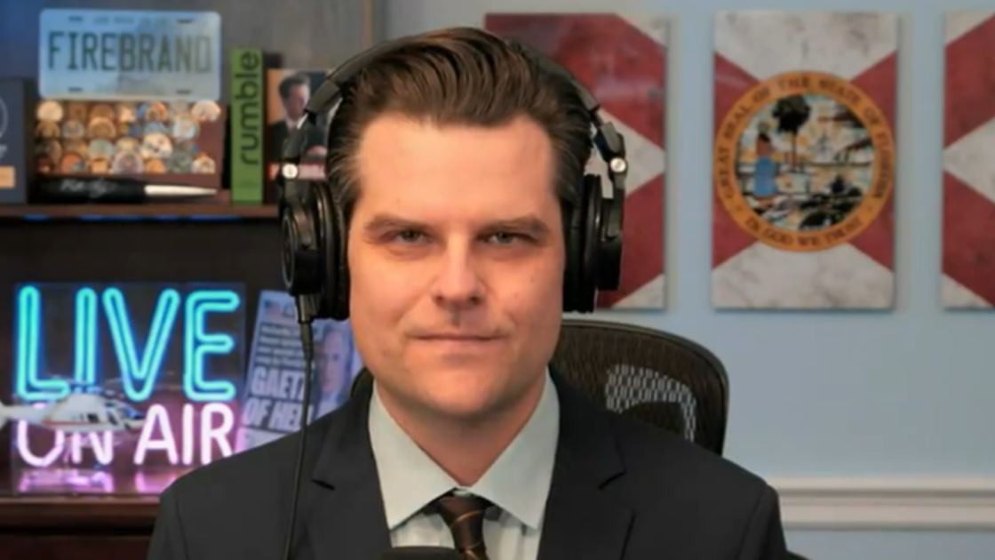 Florida Representative Matt Gaetz shared his thoughts on realigning the Republican Party and expressed a relative lack of concern about losing white female voters.