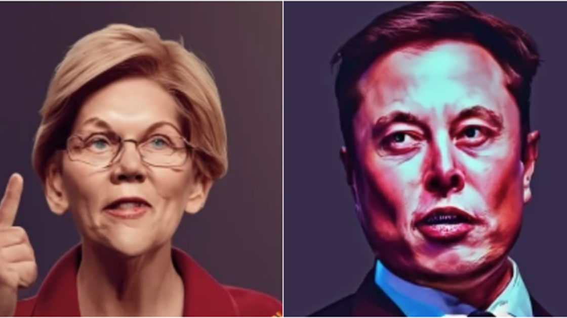 X CEO Elon Musk mocked Sen. Elizabeth Warren (D-Mass.) and compared her to a Native American singer at the World Economic Forum in Davos.