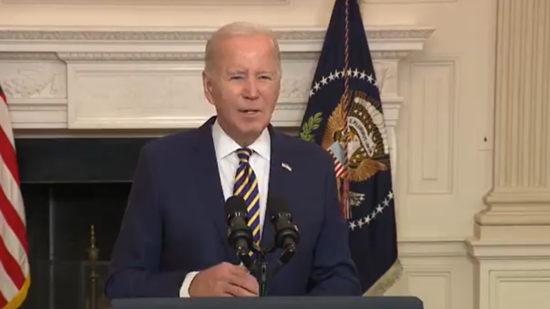 President Biden has come under fire after he bragged about wearing his pro-Ukraine gear while discussing a $118 billion Senate bill that primarily benefits Ukraine.