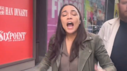 Discover the intense confrontation between AOC and pro-Palestinian protesters outside a movie theater in New York.