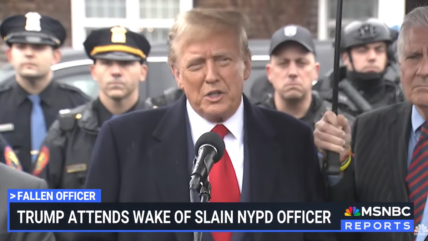 Three former President's and the current one were in New York City on Thursday. Only one was there to attend the funeral of New York City Police Officer Jonathan Diller.