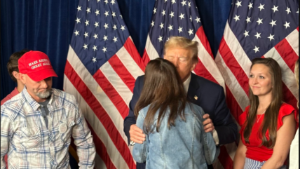 Donald Trump met with Lincoln Riley's family while President Biden apologized for calling her killer an "illegal" immigrant.