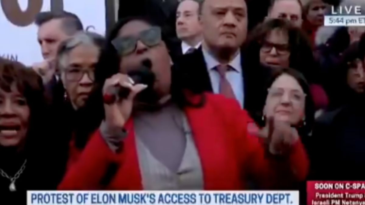 WATCH: Democrats Ramp Up Violent Rhetoric At the Treasury to Protest DOGE and Elon Musk